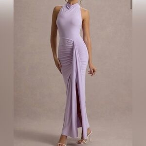 Chic Strapless Lavender Dress